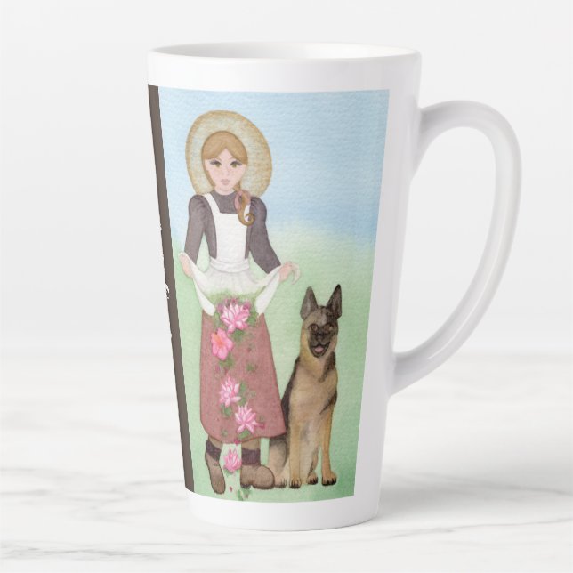 Tasse Latte St. Germain Patron des malades maltraités et vulné (Droite)