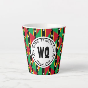 Tasse Latte ST KITTS NEVIS FLAG   Patriotique   Kittitian