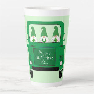 Tasse Latte St Patrick's Day Gnomes dans un camion