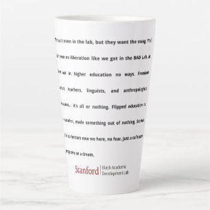 Tasse Latte Stanford BAD Lab - Poème de groupe