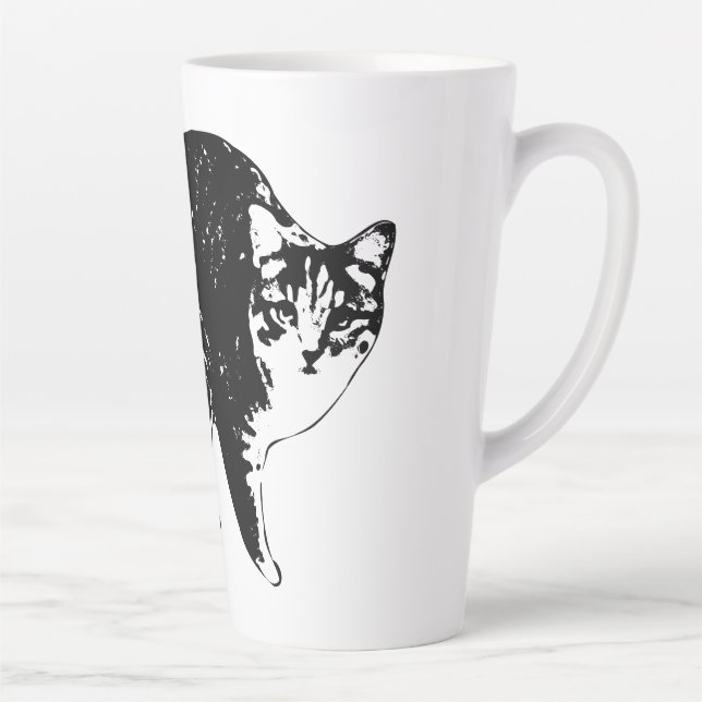 Tasse Latte Starglow Tabby Peek (Droite)