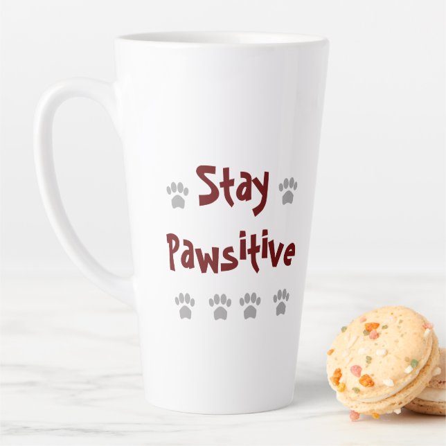 Tasse Latte Stay Pawsitive (En situation)