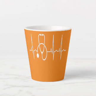 Tasse Latte Stethoscope Heartbeat EKG Nurse Medical Doctor
