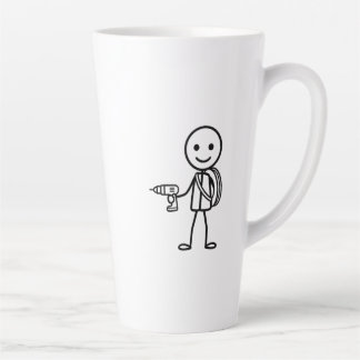 Tasse Latte Stickmen At Work - L'Électricien