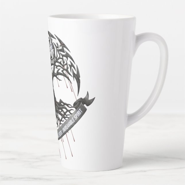 Tasse Latte Strength Through Pain – Motivational Quote Drinkin (Droite)