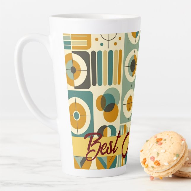 Tasse Latte Style contemporain du milieu du siècle meilleur ma (En situation)