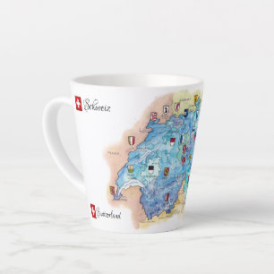 Tasse Latte " Suisse : 2021/aujourd - 26 cantons 