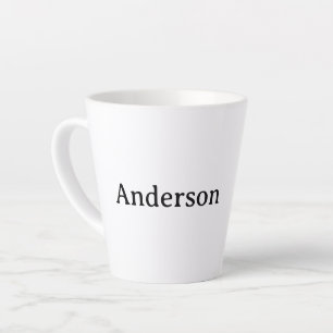 Tasse Latte Supprimer le texte Remplacer votre propre concepti