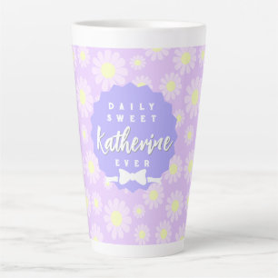 Tasse Latte Sweet Daisy Baby Pastel violet jaune
