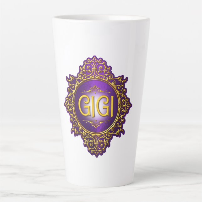 Tasse Latte Sweet GIGI Royal violet & or (Devant)