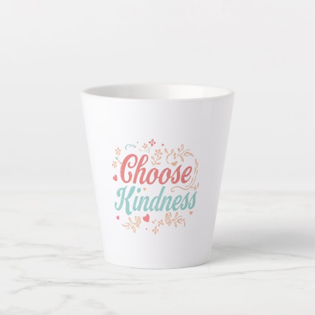 Tasse Latte Sweet Kindness Matters Typography (Devant)