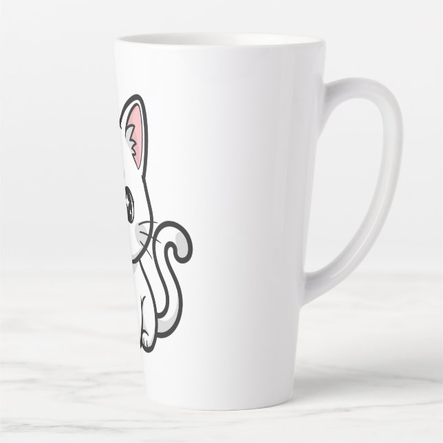 Tasse Latte Sweet White Kitten (Droite)