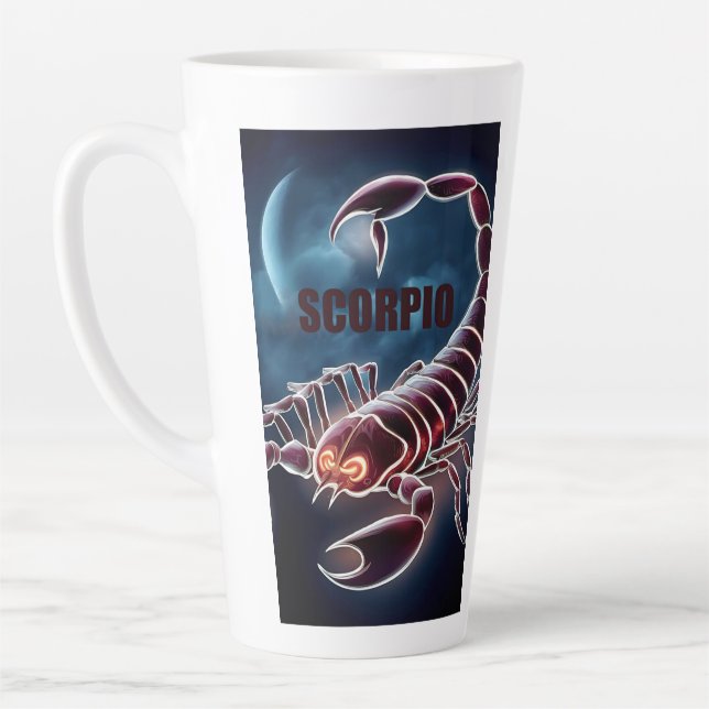 Tasse Latte Symbole astrologique Scorpio (Gauche)