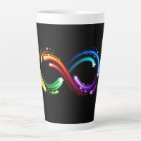 Symbole de l'infini des comètes arc-en-ciel