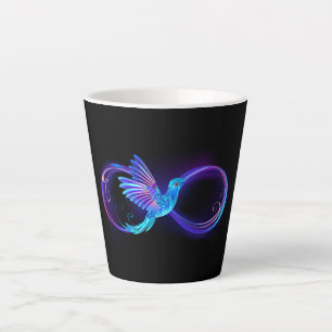 Tasse Latte Symbole de Neon Infinity par Glowing Hummingbird