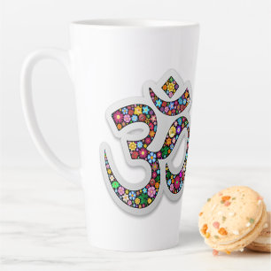 Tasse Latte SYMBOLE DE Yoga Floral Namaste