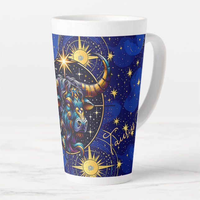 Tasse Latte SYMBOLE Horoscope Taurus Zodiaque Astrologie (Angle droit)
