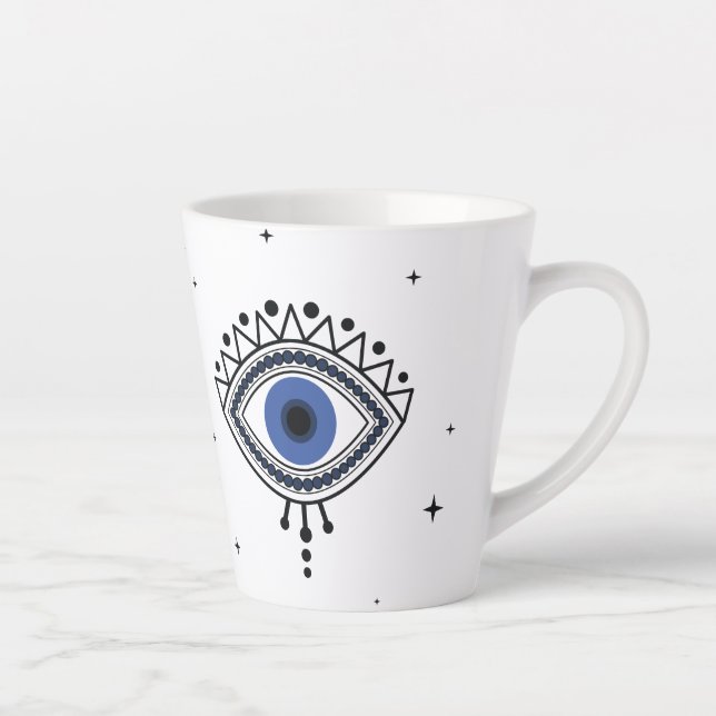 Tasse Latte Symbole magique de la protection contre la chance  (Droite)