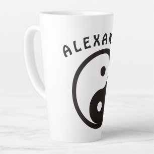Tasse Latte Symbole Yin Yang - tatouage solide
