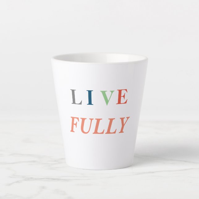 Tasse Latte T-shirt en direct (Devant)