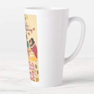 Tasse Latte T-shirt Mode Fête de Thanksgiving Activé