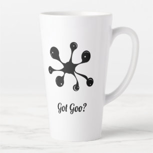 Tasse Latte Tache abstraite de goo noir moderne
