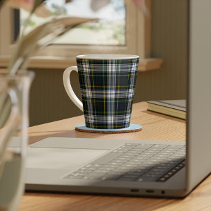 Tasse Latte Tartan Rustique Plaid Clan Gordon Élégant