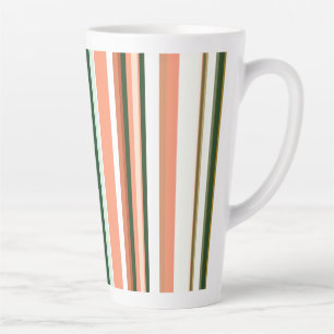 Tasse Latte Tendance Moderne Nouvelle Orange Vert Blancs