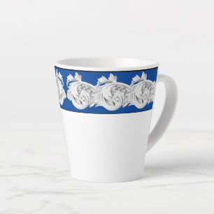 Tasse Latte Tendrilles de marbre sur une petite tresse en latt