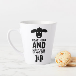 Tasse Latte Tête de chèvre Tête de mouton Drôle Citation a