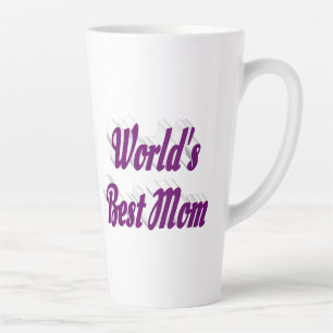 Tasse Latte Texte mauve maman