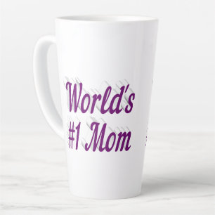 Tasse Latte Texte mauve maman