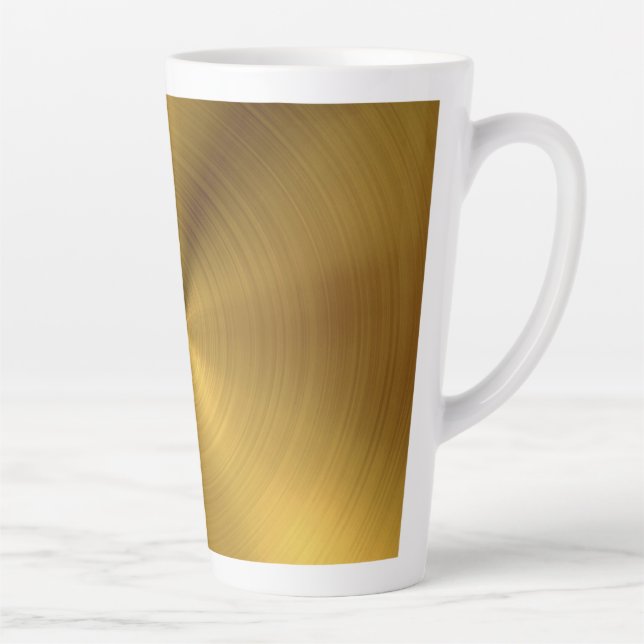 Tasse Latte Texture en métal brossé de luxe 6 (Droite)