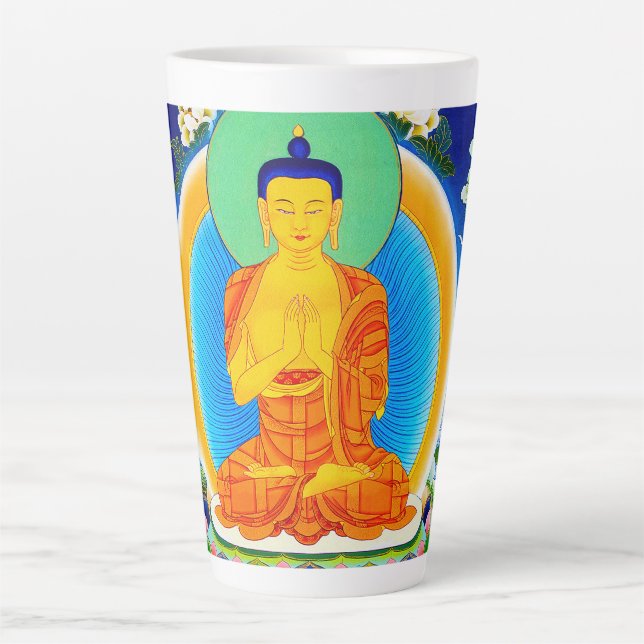 Tasse Latte Thangka oriental Cool Prabhutaratna Bouddha (Devant)