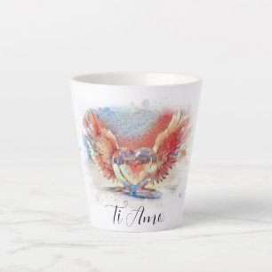 Tasse Latte *~* Ti Amo I Love You Heart Wings AP78 Pastel