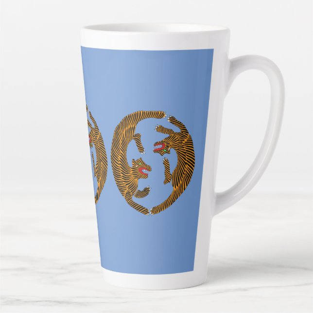 Tasse Latte Tigres d'art populaire japonais (Droite)