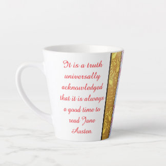 Tasse Latte Time to read Jane Austen(red script)