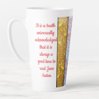 Tasse Latte Time to read Jane Austen(red script)