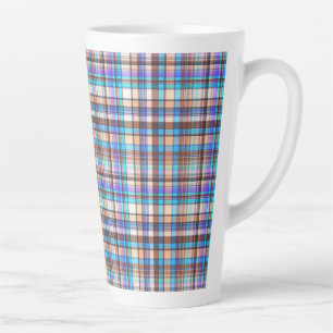 Tasse Latte Tissu à carreaux Imprimé à carreaux Motif-57688