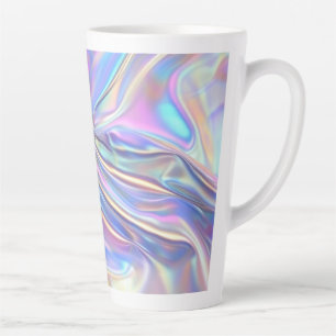 Tasse Latte Tissu métallisé iridescent sarcelle or violet