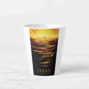 Tasse Latte Titan plus grand satellite de la planète Saturne