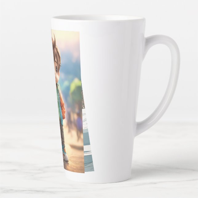 Tasse Latte Titre : "Morning Bliss Mug" Description : Commence (Droite)