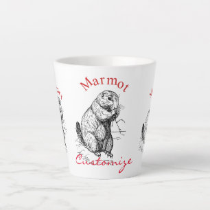 Tasse Latte Tonnerre_Cove d'animal de marmotte cuite