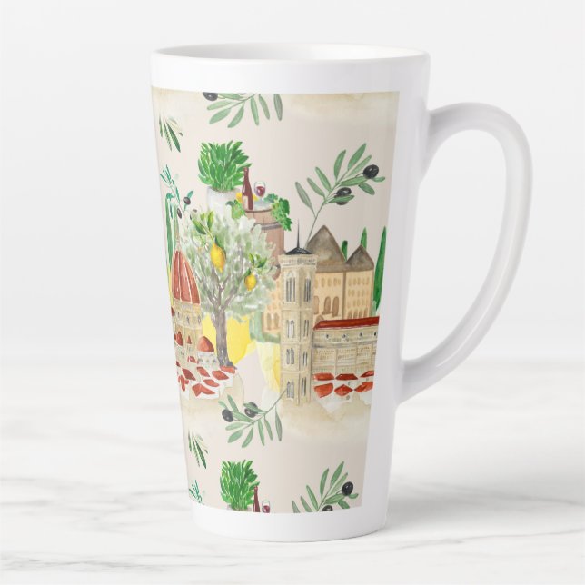 Tasse Latte Toscane, Toscane, Italie, olives, citrons, agrumes (Droite)