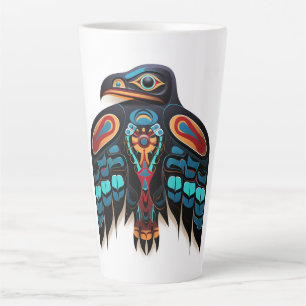 Tasse Latte totem du corbeau de Salish