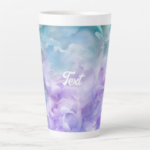 Tasse Latte Tourbillon de nuage bleu et violet
