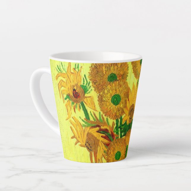 Tasse Latte Tournesols de Van Gogh (Angle gauche)