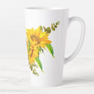 Tasse Latte Tournesols ensoleillés