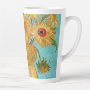 Tasse Latte Tournesols, peinture de nature morte post-impressi