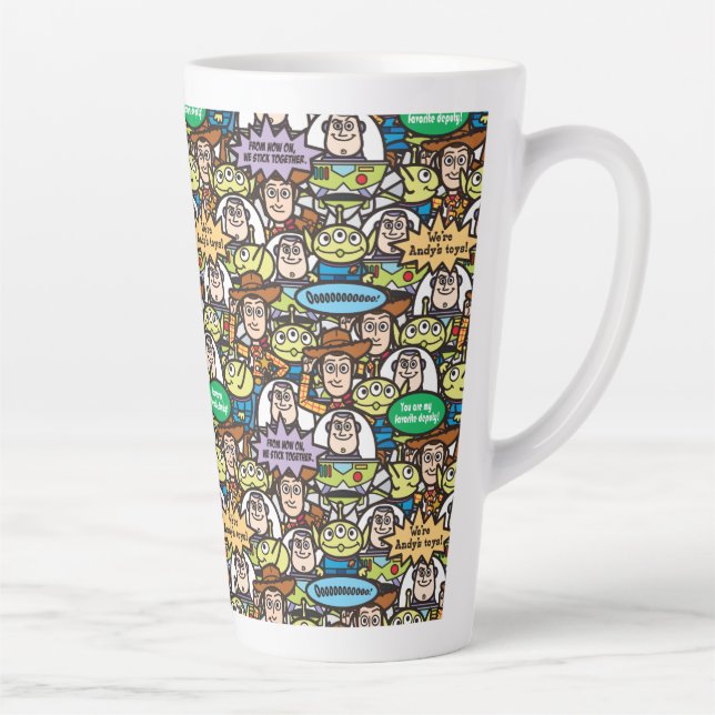 Tasse Latte Toy Story| Motif de jouet mou (Droite)